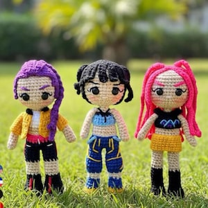 Kpop Inspired Amigurumi Doll Crochet Pattern Bundle (PDF)
