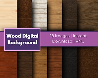 Rustic Wood Digital Paper Pack | Farmhouse Plank Textures for Sublimation & Scrapbooking | Printable Background Bundle