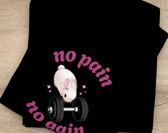 Funny Gym Shirt: No Pain No Gain Workout Tee - Fitness Gift