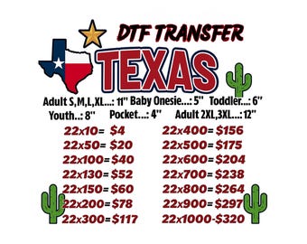 Print Dtf Gang Sheets, Texas Dtf Transfers, Dallas DTF Printing, Texas  Dtf Transfers, Local DTF Shop Texas, Dtf Same Day Shipping, 24h TAT