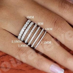 Micro Pave Diamond Wedding Band Women 14k Solid Gold Full Eternity Ring Stackable Ring Anniversary thin Wedding Band Micro Pave Diamond ring