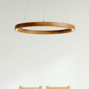 Round Pendant Lamp, Wooden Chandelier Lighting, Kitchen Island Light, Modern Ceiling Light, Unique Design Lights
