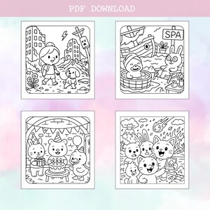 End of the world coloring book cute chaos animals PDF