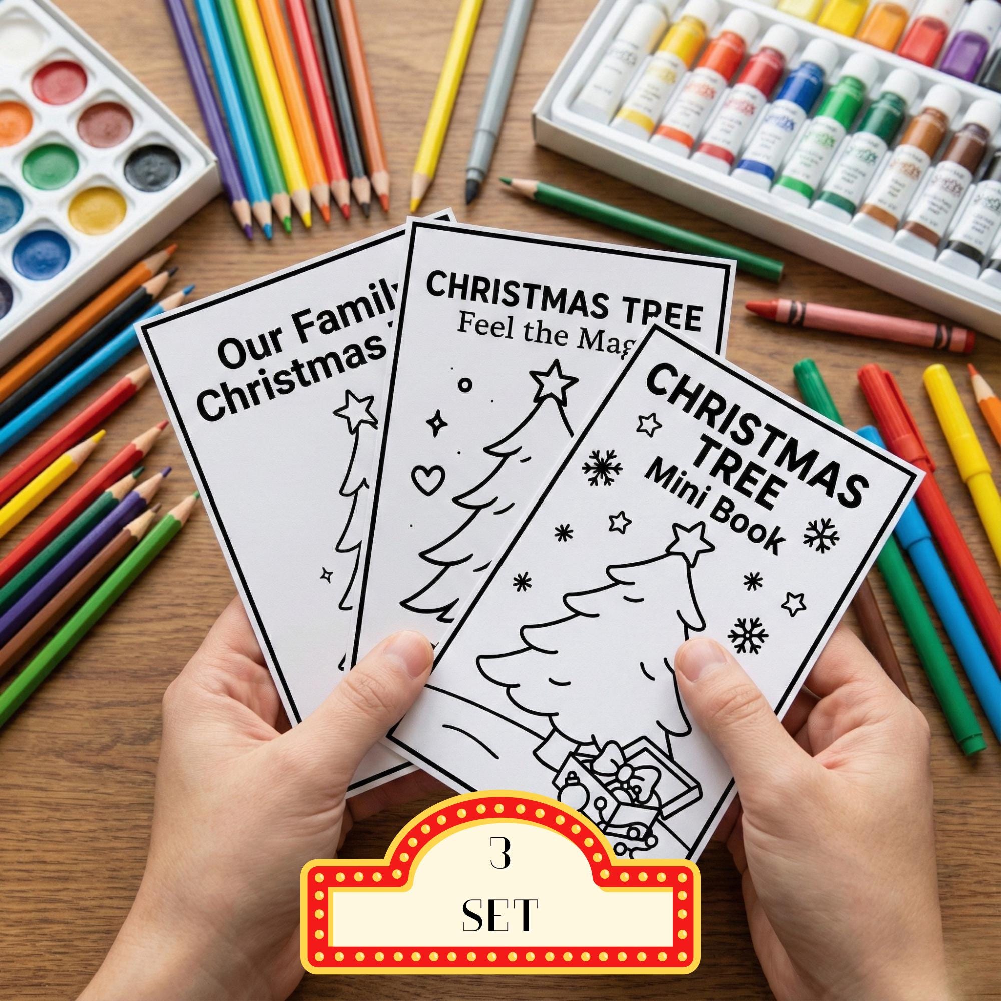 Christmas Tree Coloring Mini Book, SEL Holiday Craft (PDF) - Etsy