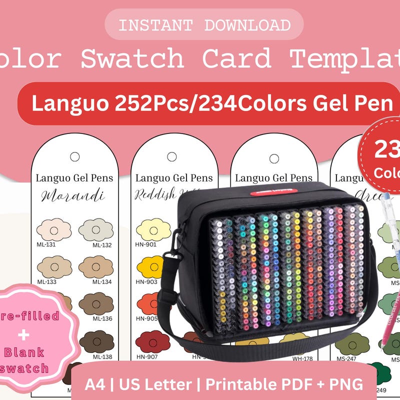 Retro Color Palette Code Blank Color Palette Tracker - Etsy