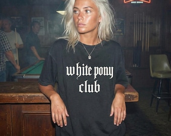 White Pony Club T-shirt | Band Artwork Tee, Gothic Typeface