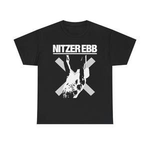 Nitzer Ebb-tröja, EBM Industrial Band-tröja, elektronisk kroppsmusik-grafiktröja, Darkwave Club-fantröja, Nitzer Ebb-merchandise