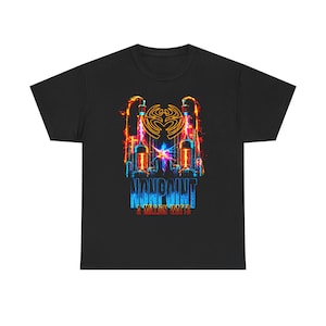 May include: Black t-shirt featuring a vibrant graphic design. The design includes a stylized emblem, two vertical structures with fiery accents, and the text "NONPOINT" in blue, with "A MILLION WATTS" below.