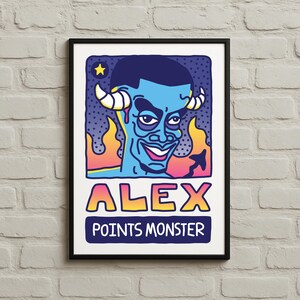 FPL Fantasy Football-affisch med Alexander Isak, FPL-heminredning, retro fotbollsväggkonst för honom, Liverpool-present eller Mini League Trophy