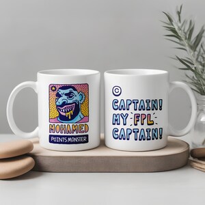 Fantasy Football FPL-mugg | Fotbollsfanpresent | Dubbelsidig fotbollsmugg | Fantasy League-mugg | Mo Salah-tryck | Liverpool FC-kaffekopp