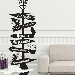 Fandom lamp sign post fairy tales geek books nursery rhymes pixie storybook fairy tales geekery image 1