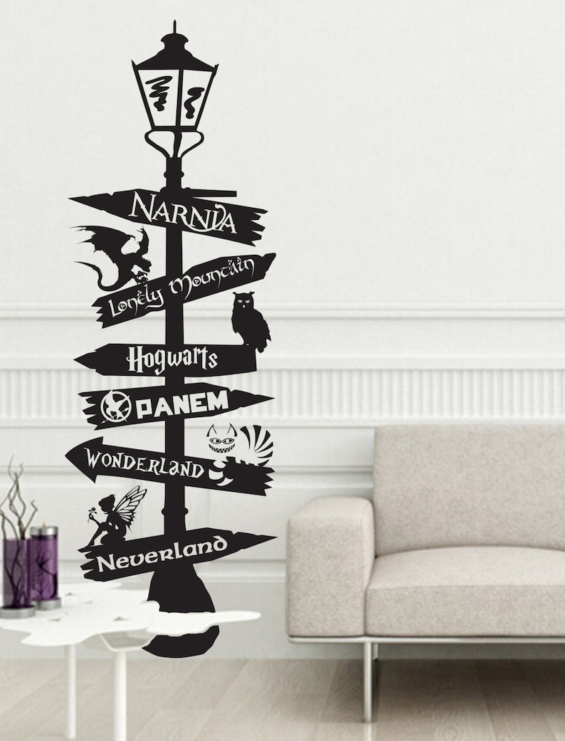 Fandom lamp sign post fairy tales geek books nursery rhymes pixie storybook fairy tales geekery image 1