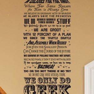 In This House We Do Geek V7 CUSTOMIZABLE Wall Decal Fandom 