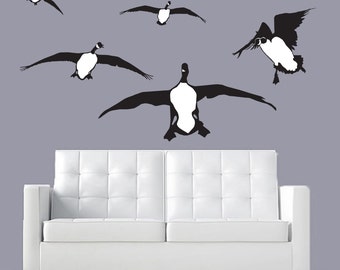 Canada Geese Wall Decal Silhouettes – Cupped Canada Goose- living room, bedroom, Boy Girl Nursery Baby , duck Hunting décor, truck, car, van