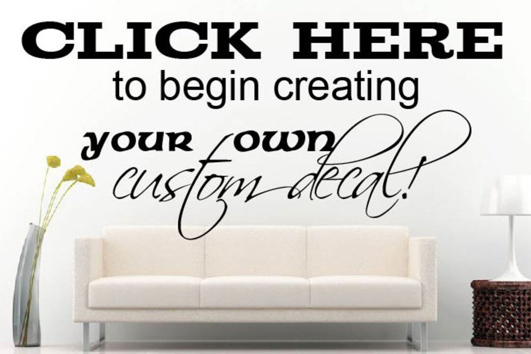 CUSTOM QUOTE on a Vinyl Wall Art Decal for Home Living Room Bathroom ...