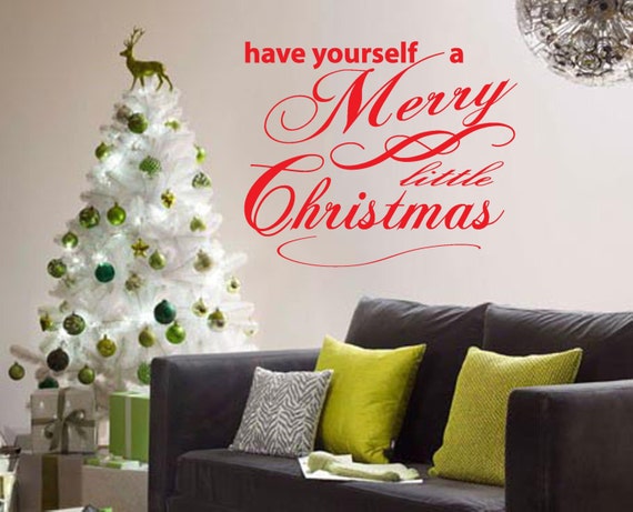 Have Yourself A Merry Christmas Wall Decal Living Room Decor Kitchen Decorations Santa Jesus Children Presents Gifts Carols Winter