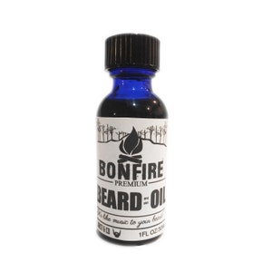 LIMITED EDITION RELISTING - Bonfire Beard and Skin Oil 100% all natural smokey care earthy smoked grooming Bbq woody rich camping campfire