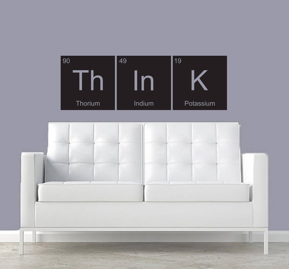 Think CUSTOMIZABLE Wall Decal Periodic Table Elements Classroom Decor ...