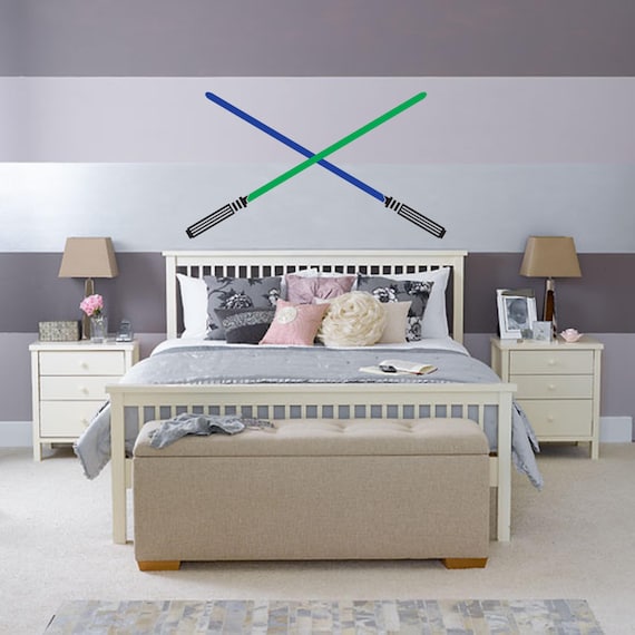 Lightsaber Wall Decal Master Bedroom Living Room Awakens Nursery Kids Bedroom Decor Storybook Nursery Boy Girl Crib Custom