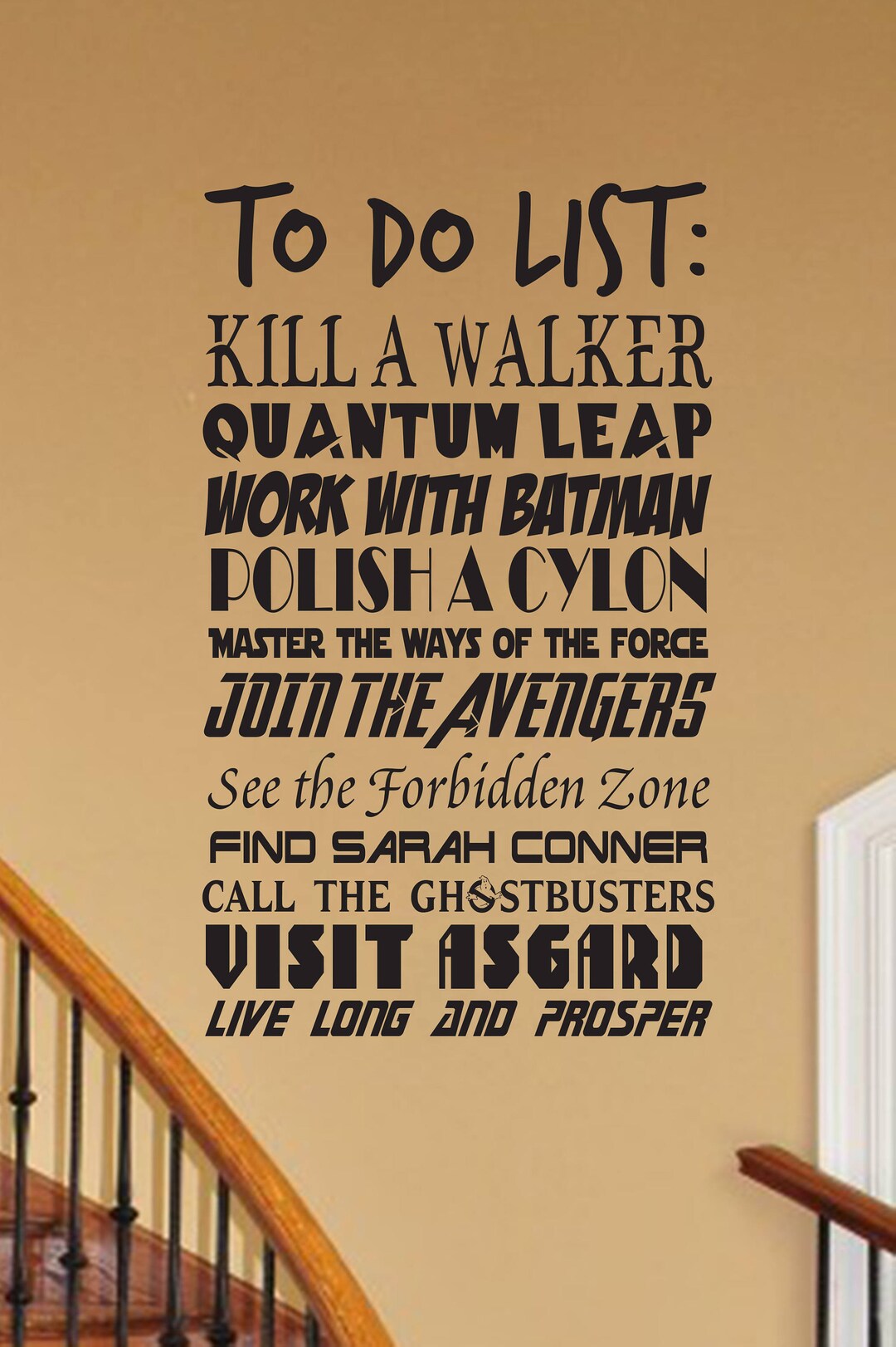 Geek to Do List V3 Wall Decal CUSTOMIZABLE Fantasy Geekery Storybook ...