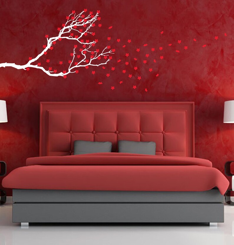 Cherry Blossom Flower Tree Branch Wall Decal Bedroom Living - Etsy