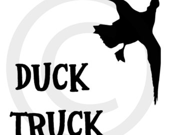 Duck Hunting Car Decal, Truck Decal, kids room decal, boy girl nursery baby, car, van, truck, gun case Duck Truck