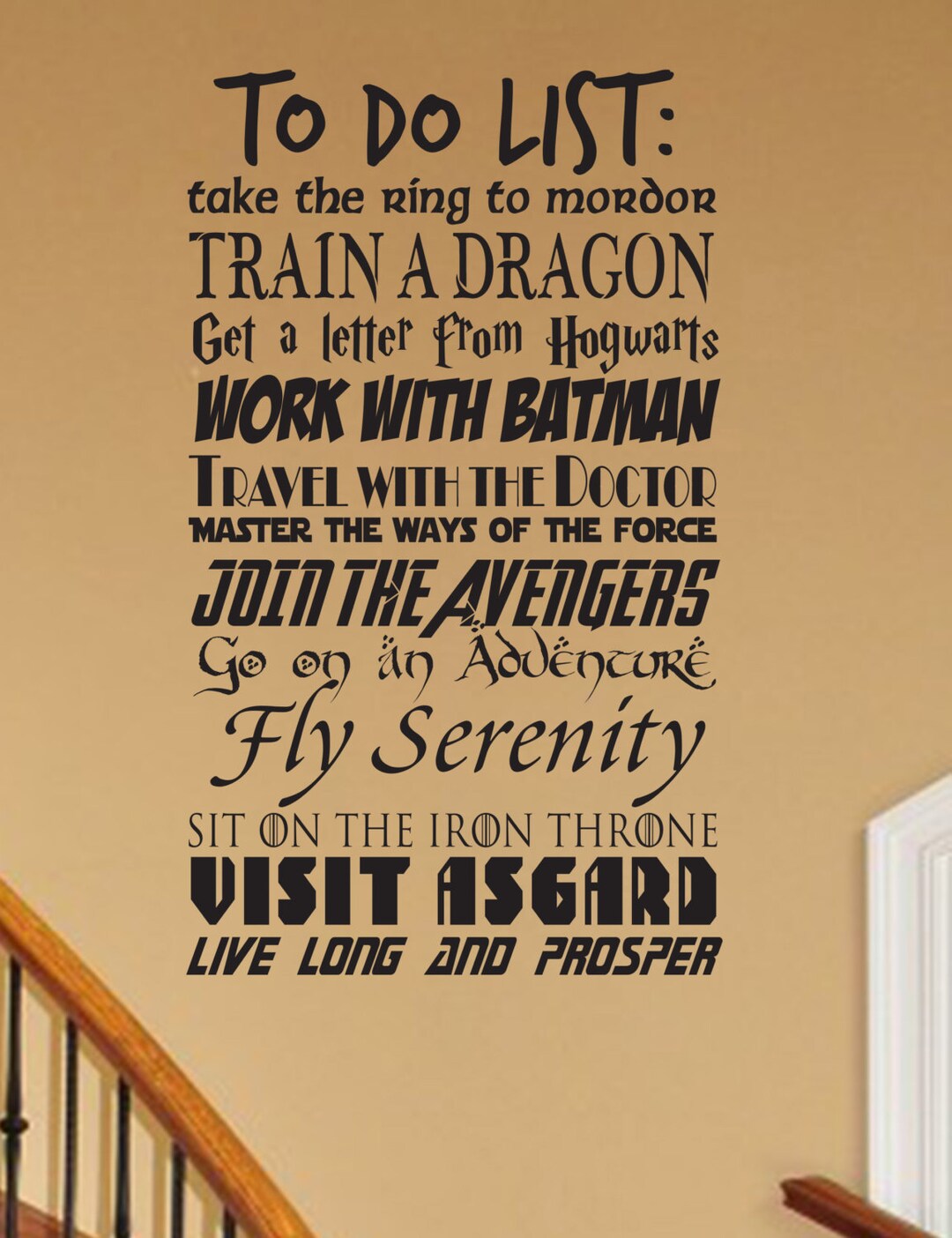 Geek to Do List Wall Decal CUSTOMIZABLE Fantasy Geekery Storybook Magic ...