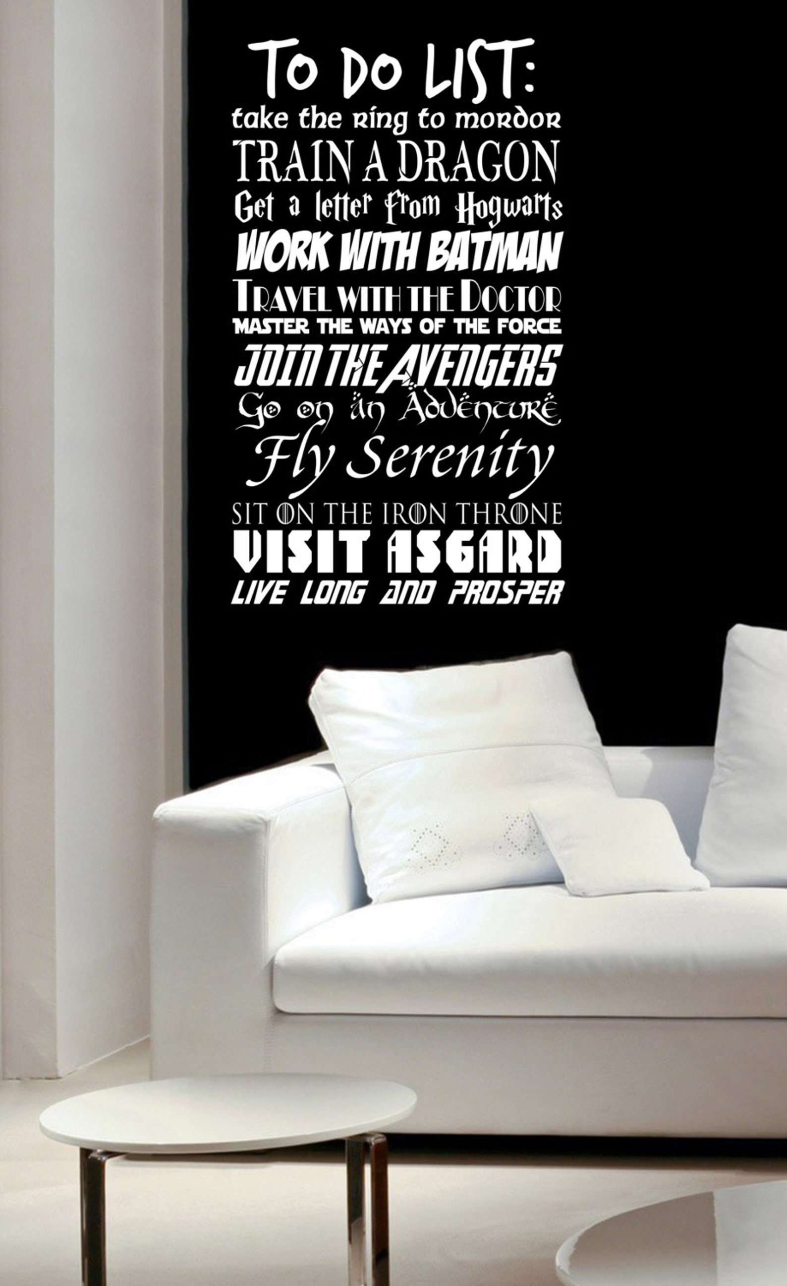 Geek to Do List Wall Decal CUSTOMIZABLE Fantasy Geekery Storybook Magic ...