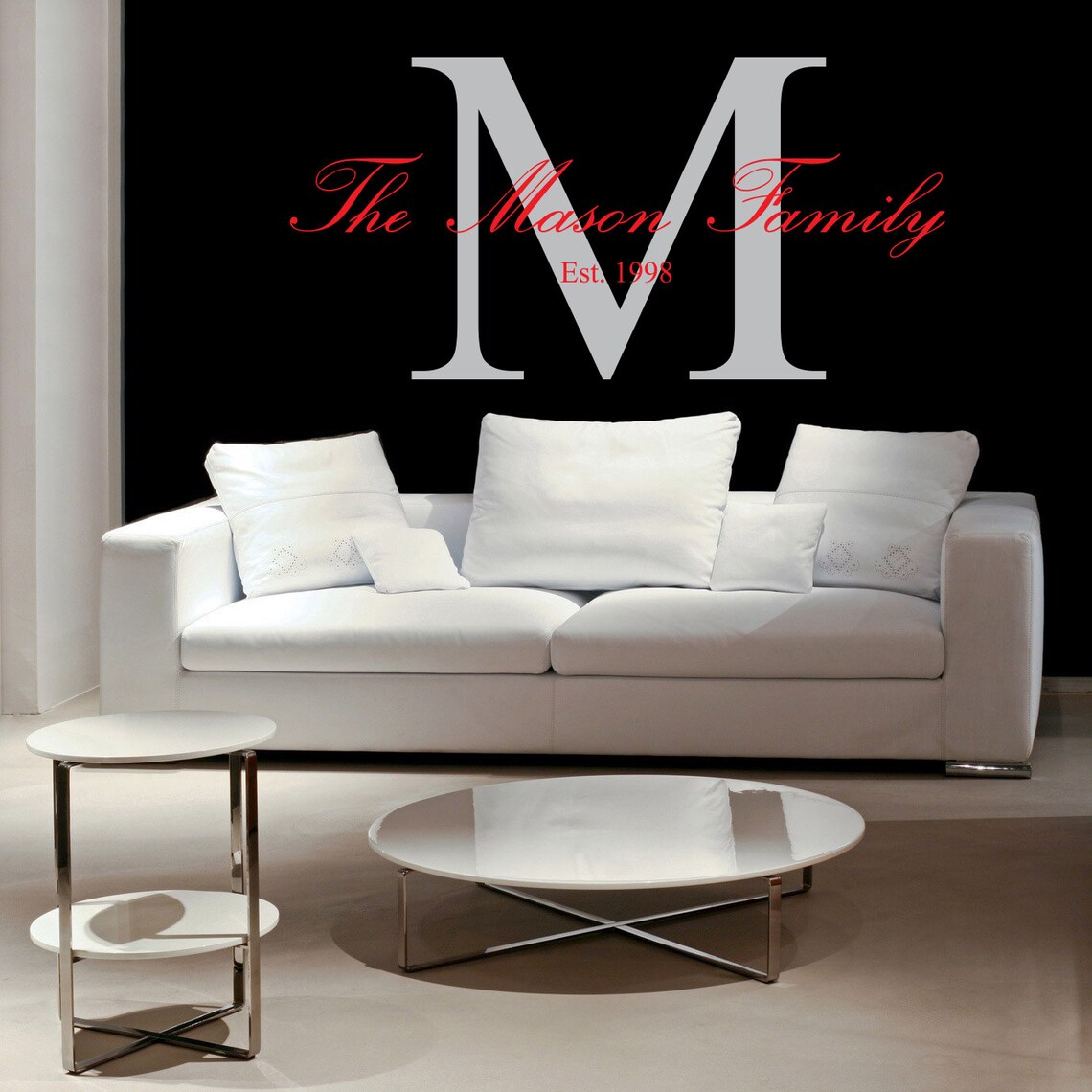 Personalized Family Name Monogram Decal Family Name Wall - Etsy