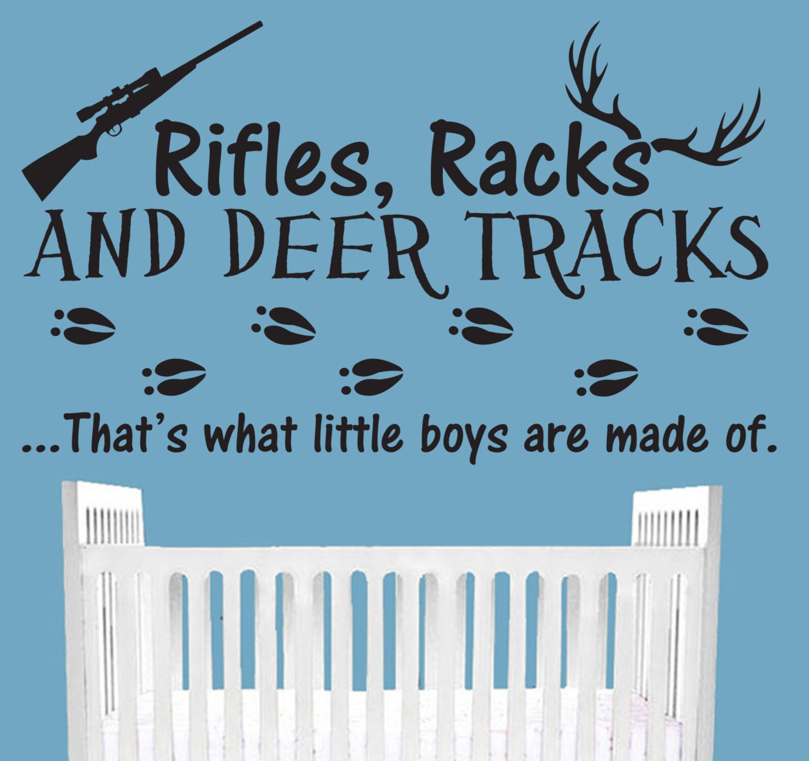 Rifles Rack Deer Tracks deer Wall Decal-boy Nursery and Baby - Etsy