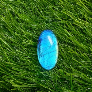 Beautiful Quality! Labradorite Gemstone Natural Blue Fire Labradorite Cabochon Hand Polish Oval Shape Size 39x20x6 MM 46 Carat Use For Her..