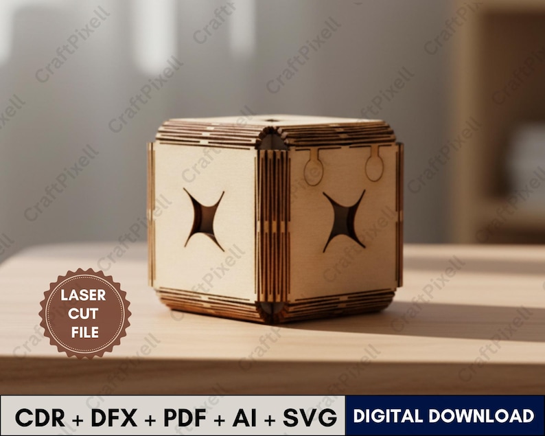 Wooden Cube Puzzle Laser Cut( Svg Cdr Dxf Ai Pdf ) File for Glowforge ...