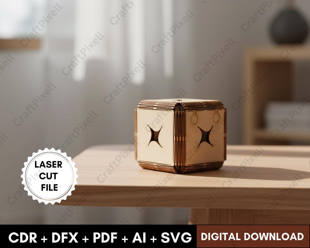 Wooden Cube Puzzle Laser Cut( Svg Cdr Dxf Ai Pdf ) File for Glowforge ...