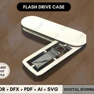 Custom Wooden USB Flash Drive Box with Personalized Engraving | Wedding Photo USB Stick Case | Keepsake Thumb Drive Memory Box