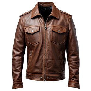 Handmade Men’s Vintage Leather Biker Jacket, Brown Cafe Racer Motorcycle Coat with Quilted Design, Real Leather Slim Fit, Motorcycle Coat