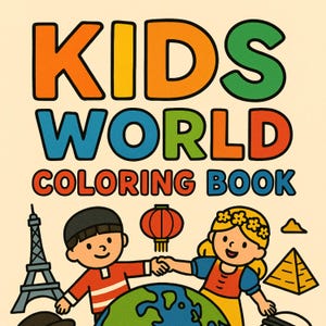 World Landmarks Coloring Book for Kids: Educational Travel Activity (Printable PDF Download)