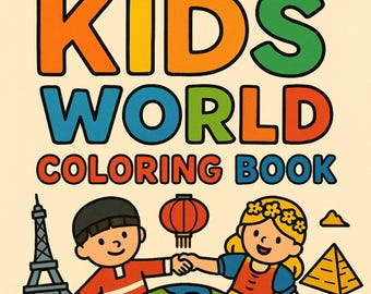World Landmarks Coloring Book for Kids: Educational Travel Activity (Printable PDF Download)