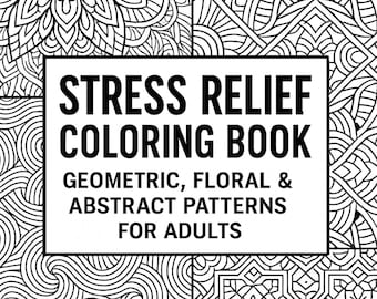 Livre de coloriage pour adultes anti-stress PDF - 47 pages de mandalas et de motifs relaxants - Art-thérapie imprimable pleine conscience - téléchargement numérique