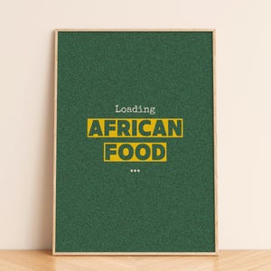 Playful African Food Print: Kitchen Wall Art (Unframed Poster)
