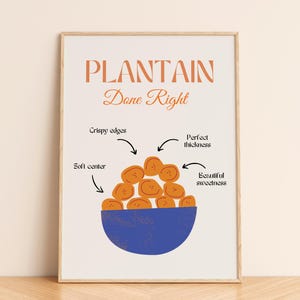 Plantain Food Art Print: Playful African Kitchen Decor (Unframed)