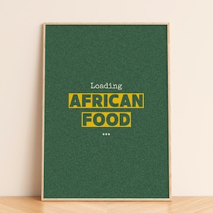 Playful African Food Print: Kitchen Wall Art (Instant Download)