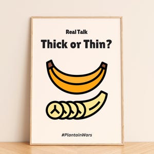 Plantain Slices Print: Playful African Food Poster, Kitchen Wall Art (Instant Download)