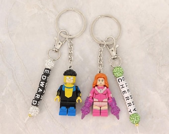 Custom Made Superhero Anime Inspired Keychain for Mark and Eve Fans