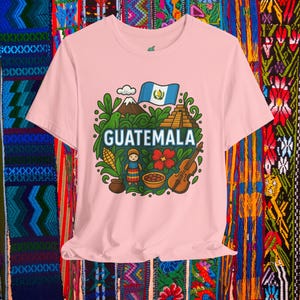 Maglietta unisex in cotone con orgoglio guatemalteco: souvenir della cultura guatemalteca