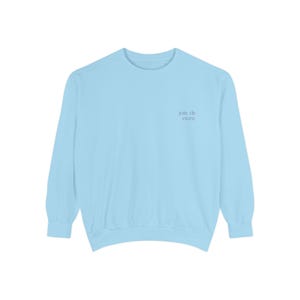 joie de vivre Sweatshirt | Oversized Comfort Colors 1566 Crewneck | Minimalist French Graphic Sweater | Cute Matching Couple Gift image 7