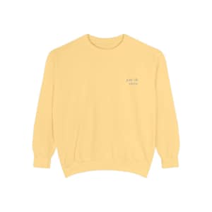 joie de vivre Sweatshirt | Oversized Comfort Colors 1566 Crewneck | Minimalist French Graphic Sweater | Cute Matching Couple Gift image 5