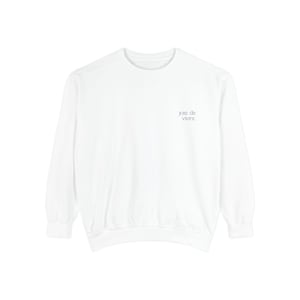 joie de vivre Sweatshirt | Oversized Comfort Colors 1566 Crewneck | Minimalist French Graphic Sweater | Cute Matching Couple Gift image 4