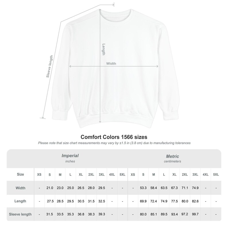 joie de vivre Sweatshirt | Oversized Comfort Colors 1566 Crewneck | Minimalist French Graphic Sweater | Cute Matching Couple Gift image 3