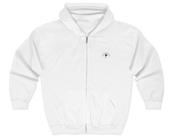 Sudadera con capucha y cremallera completa con logo de palmera en el pecho