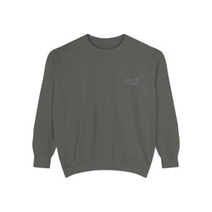 joie de vivre Sweatshirt | Oversized Comfort Colors 1566 Crewneck | Minimalist French Graphic Sweater | Cute Matching Couple Gift image 6
